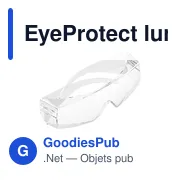 Lunettes de sécurité personnalisables EyeProtect avec logo - Miniature 4