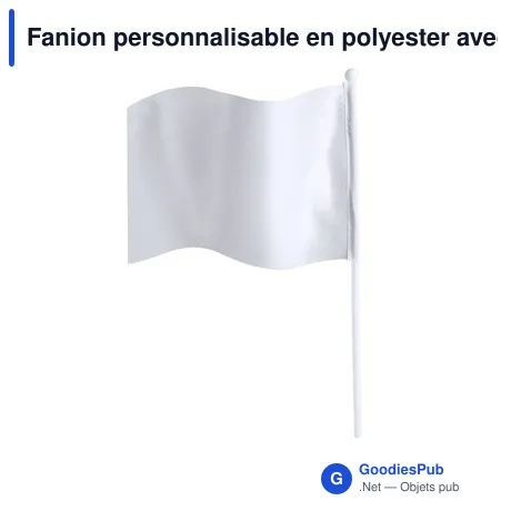 Fanion personnalisable en polyester avec logo - Fanion Rolof