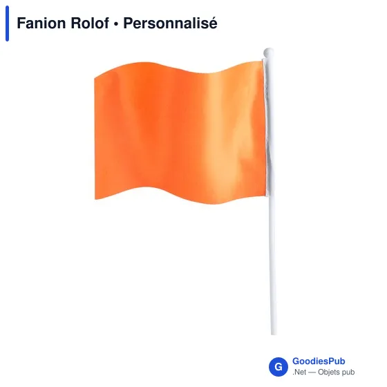 Fanion personnalisable en polyester avec logo - Fanion Rolof - Image 3