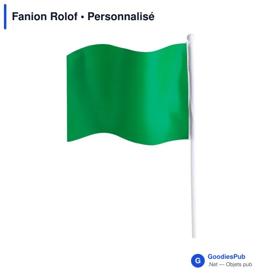Fanion personnalisable en polyester avec logo - Fanion Rolof - Image 5