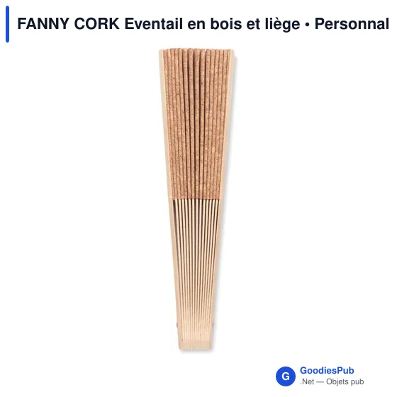 FANNY CORK Eventail en bois et liège - Image 3