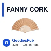 FANNY CORK Eventail en bois et liège - Miniature 4