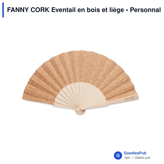 FANNY CORK Eventail en bois et liège - Image 4