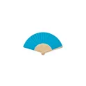 Variante turquoise - FANNY PAPER Eventail en bambou