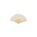 Variante beige - FANNY PAPER Eventail en bambou