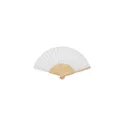 Variante blanc - FANNY PAPER Eventail en bambou