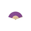Variante violet - FANNY PAPER Eventail en bambou