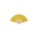 Variante jaune - FANNY PAPER Eventail en bambou