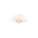 Variante beige - FANNY WOOD Eventail manuel.
