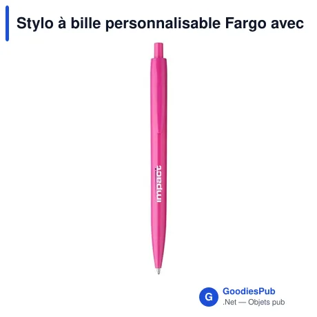 Stylo à bille personnalisable Fargo avec logo - Écriture professionnelle