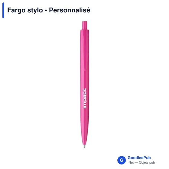 Stylo à bille personnalisable Fargo avec logo - Écriture professionnelle - Image 1