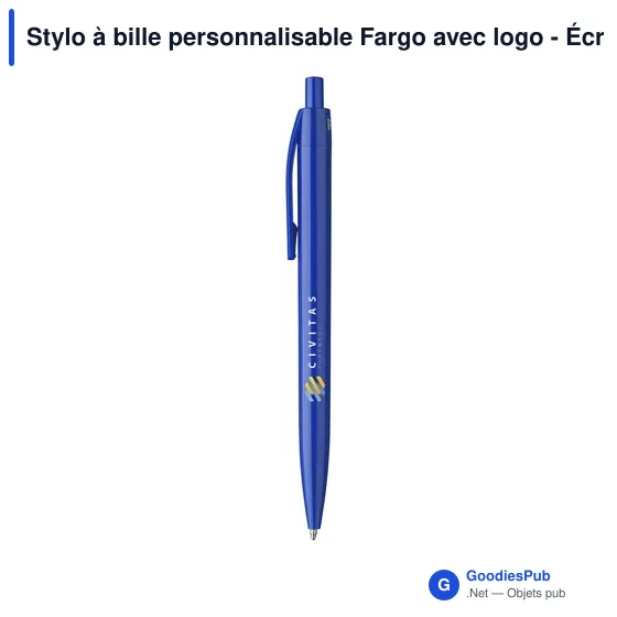 Stylo à bille personnalisable Fargo avec logo - Écriture professionnelle - Image 11
