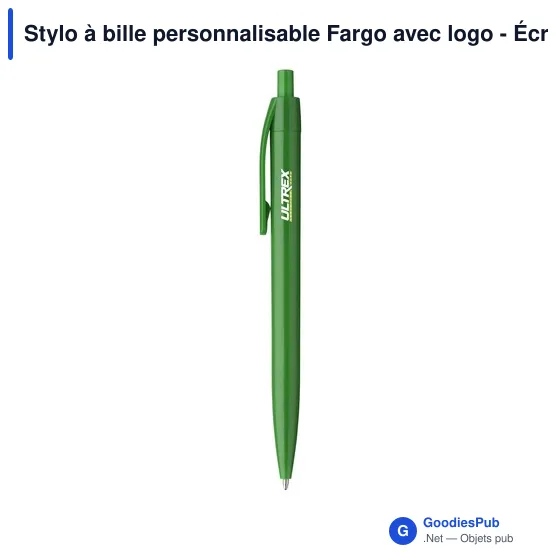 Stylo à bille personnalisable Fargo avec logo - Écriture professionnelle - Image 5