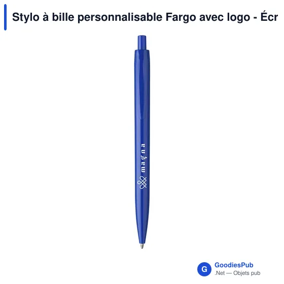 Stylo à bille personnalisable Fargo avec logo - Écriture professionnelle - Image 10