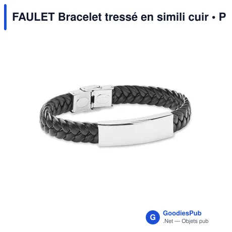 FAULET Bracelet tressé en simili cuir