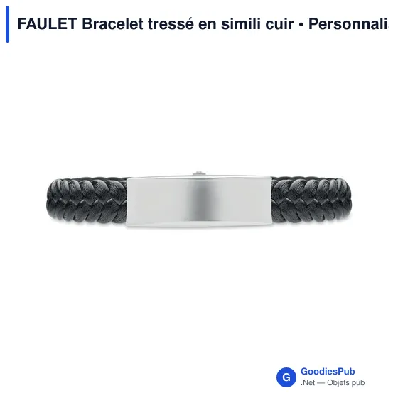 FAULET Bracelet tressé en simili cuir - Image 2