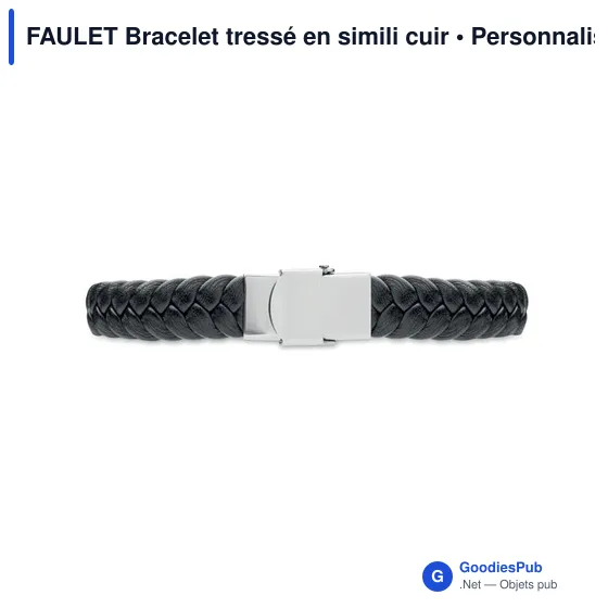FAULET Bracelet tressé en simili cuir - Image 3