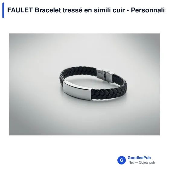 FAULET Bracelet tressé en simili cuir - Image 5