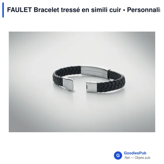 FAULET Bracelet tressé en simili cuir - Image 7