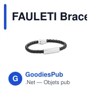 FAULETI Bracelet tressé en simili cuir - Miniature 1