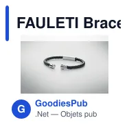 FAULETI Bracelet tressé en simili cuir - Miniature 2