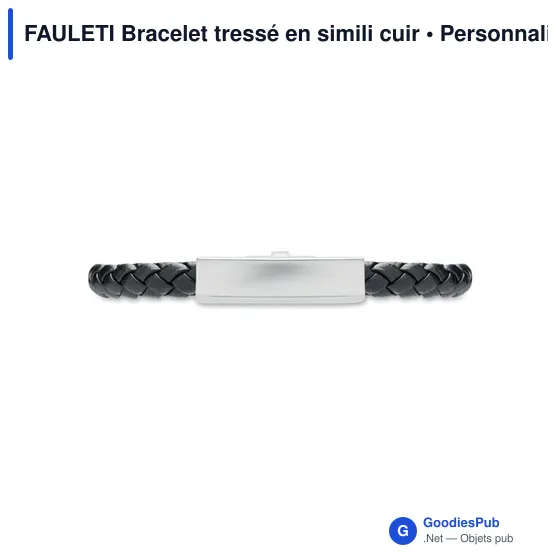FAULETI Bracelet tressé en simili cuir - Image 3