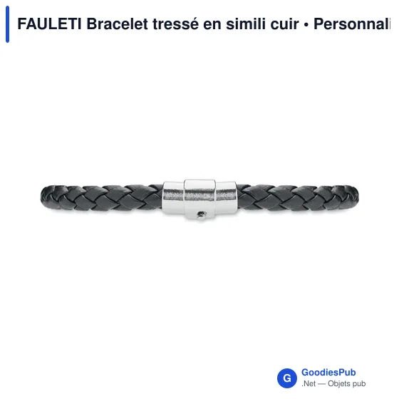 FAULETI Bracelet tressé en simili cuir - Image 4