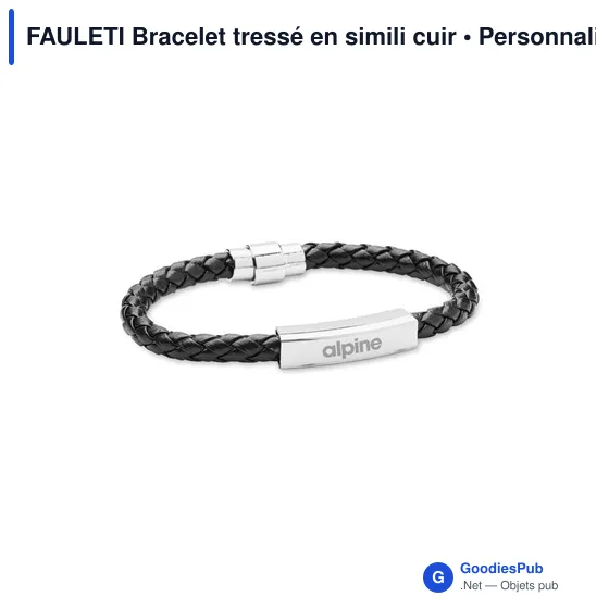 FAULETI Bracelet tressé en simili cuir - Image 5
