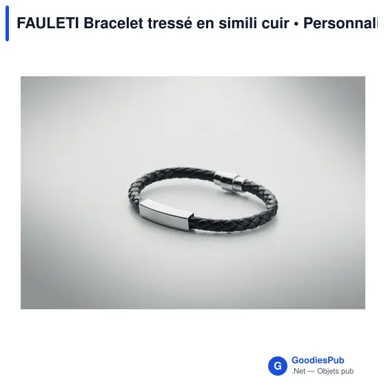 FAULETI Bracelet tressé en simili cuir - Image 6