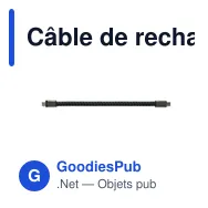 Câble de recharge personnalisable type C avec bracelet en PU - FAULETIavec logo - Miniature 7