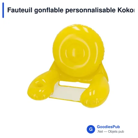 Fauteuil gonflable personnalisable Kokoro avec logo