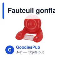 Fauteuil gonflable personnalisable Kokoro avec logo - Miniature 9
