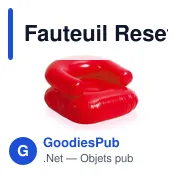 Fauteuil gonflable personnalisable Reset avec logo - bleu - Miniature 1