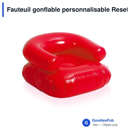 Fauteuil gonflable personnalisable Reset avec logo - bleu
