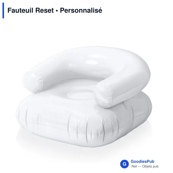 Fauteuil gonflable personnalisable Reset avec logo - bleu - Image 11