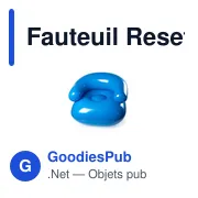 Fauteuil gonflable personnalisable Reset avec logo - bleu - Miniature 6