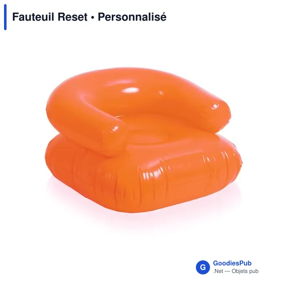 Fauteuil gonflable personnalisable Reset avec logo - bleu - Image 7