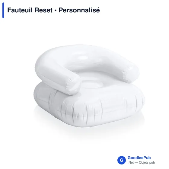 Fauteuil gonflable personnalisable Reset avec logo - bleu - Image 10