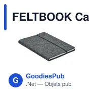 FELTBOOK Carnet A5 en feutre RPET - Miniature 1
