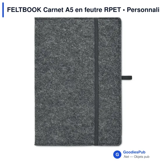FELTBOOK Carnet A5 en feutre RPET - Image 3