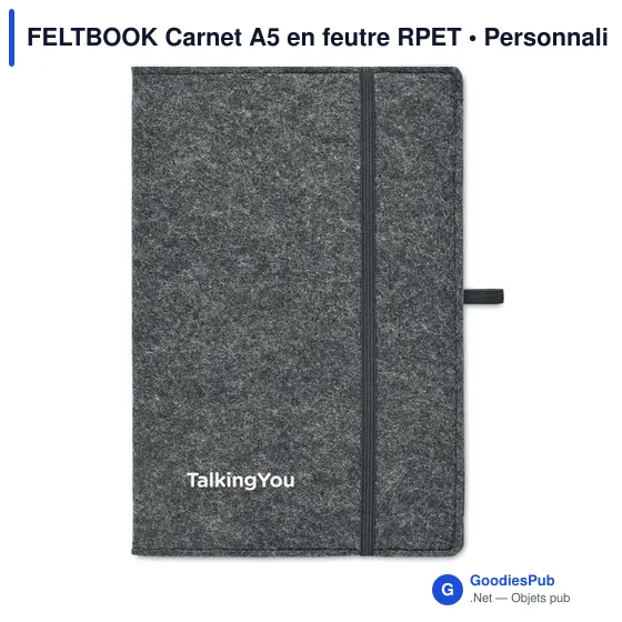 FELTBOOK Carnet A5 en feutre RPET - Image 4