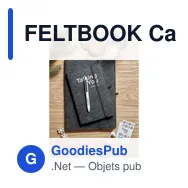FELTBOOK Carnet A5 en feutre RPET - Miniature 5
