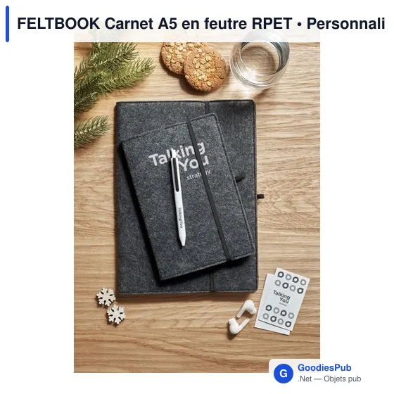 FELTBOOK Carnet A5 en feutre RPET - Image 5