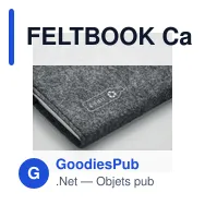 FELTBOOK Carnet A5 en feutre RPET - Miniature 6