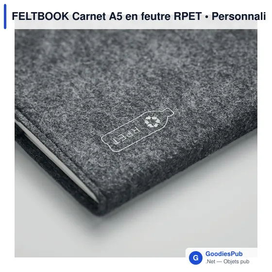 FELTBOOK Carnet A5 en feutre RPET - Image 6