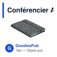 Conférencier A4 personnalisable en RPET avec logo - Miniature 1
