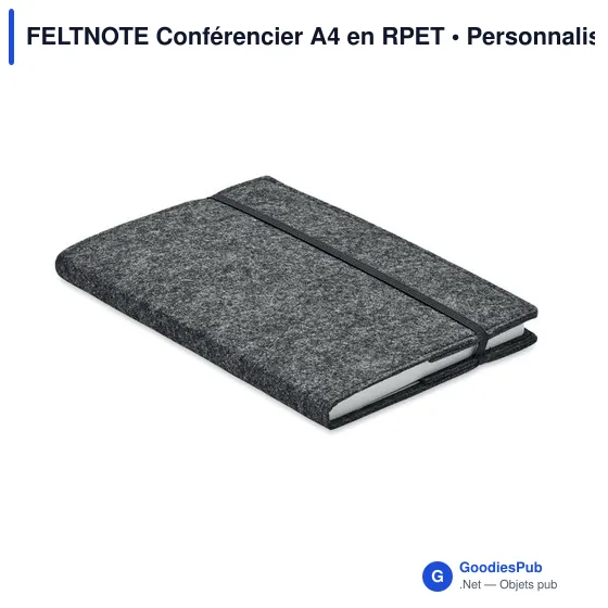 Conférencier A4 personnalisable en RPET avec logo - Image 1