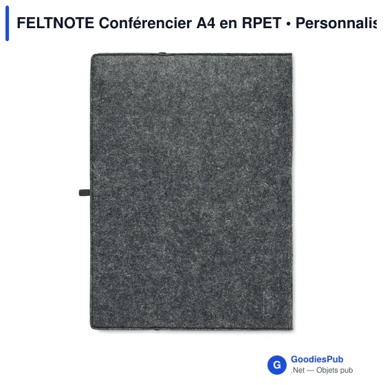 Conférencier A4 personnalisable en RPET avec logo - Image 2