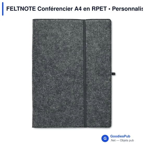 Conférencier A4 personnalisable en RPET avec logo - Image 3