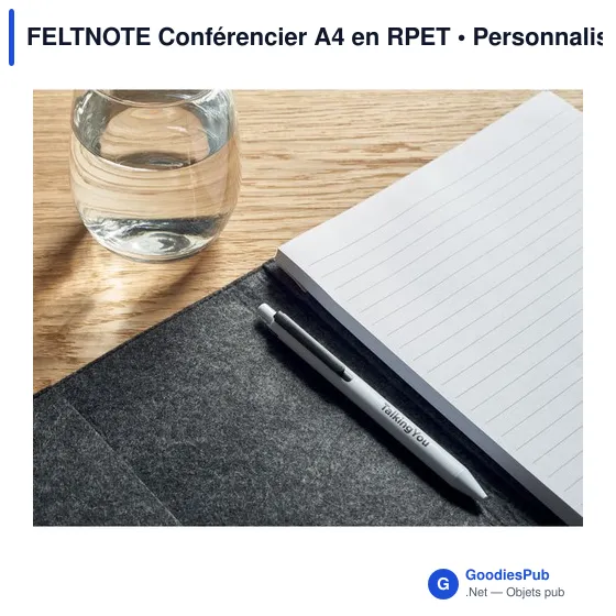 Conférencier A4 personnalisable en RPET avec logo - Image 4
